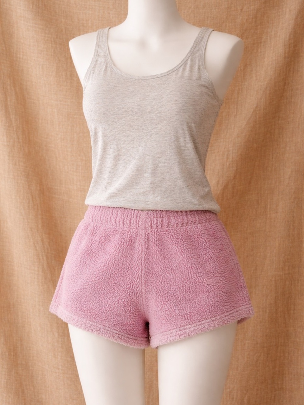 Garage Plush Sherpa Shorts in Dusty Rose